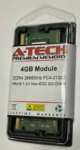 A-Tech 4GB Module (DDR4 2666MHz PC4-21300 1Rx16 1.2V Non-ECC SO-DIMM Memory - Picture 1 of 4