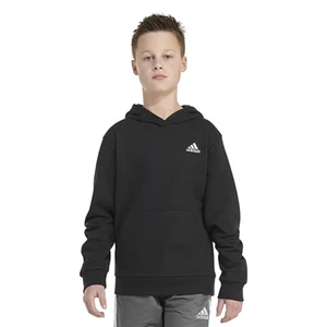 NEW Adidas BLACK Embroidered Hoodie Big Boy MEDIUM (10-12) Camo Stripes Pullover - Picture 1 of 5