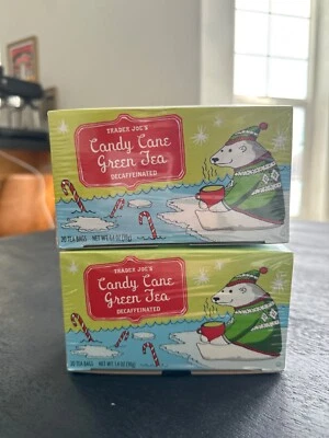 Paquete de 2 bolsas de té descafeinadas de té verde bastón de caramelo Trader Joe's de 1,4 oz cada una Foto 1 de 3