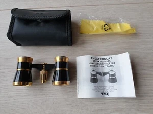 TCM Theaterglas Opernglas schwarz gold - incl. Köcher / Etui + Anleitung - Bild 1 von 16