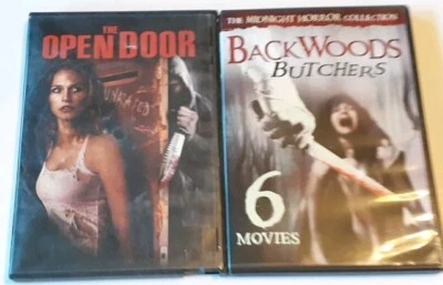 Horror 2 Pack 7 Movies Dvd The Open Door/Butchered,Backwoods Bloodbath,Bread... - Image 1 of 4