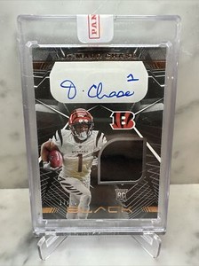 2021 Panini Black Jamarr Chase RC Rookie Patch ON CARD Auto RPA Bronze SSP /25