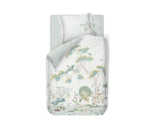 Pip Studio Bettwäsche Japonica Weiß 155x220+ 80x80 cm UVP 119,95 - Bild 1 von 2
