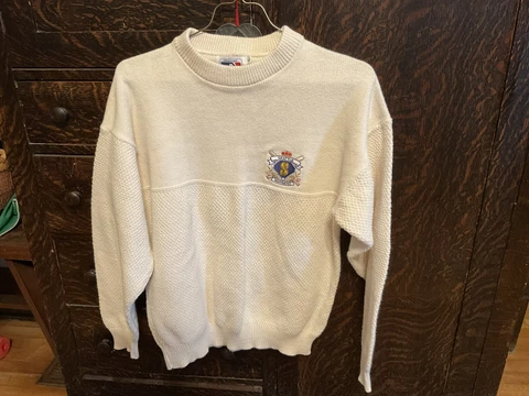 Vtg Seattle Mariners Sweater Crewneck Men’s XL Cream Cable knit MLB Rare USA Cover