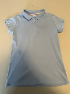 Izod Girls Size L (14/16) Light Blue Approved Schoolwear Short Sleeve Polo Shirt - Picture 1 of 3