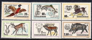 2014 - CZECHOSLOVAKIA 1971 - Wildlife - Fauna-World Hunting Exhibition - MNH Set - Picture 1 of 2