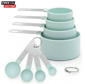 8 Pieces Measuring Cups and Spoons Set, for Measuring Dry or Liquid Ingredients - Picture 1 of 8