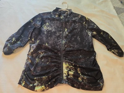 Womens Sz M Calvin Klein Performance Quick Dry Zip Up Shirt Athletic Fit Euc - Image 1 of 4