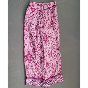 Pantalone INC donna piccolo S vita alta palazzo gamba larga tasche strappate rosa maschera - Foto 1 di 14