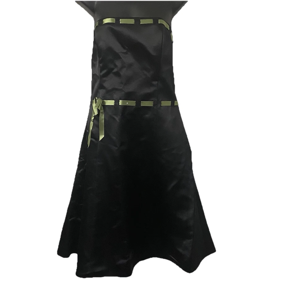 Vintage 11/12 Jessica McClintock For Gunne Sax 90s Strapless Prom Dress Black - Image 1 of 4