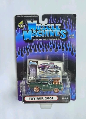 MUSCLE MACHINES 1966 FORD MUSTANG ToyFair 2001 Extremly Rare Release GreenCopper - Image 1 of 2