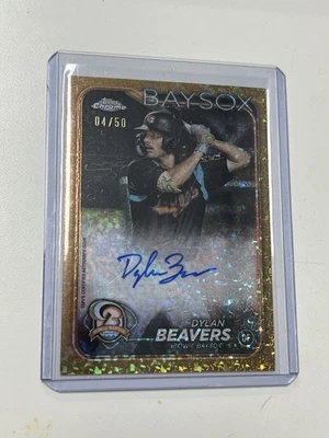2024 Topps Pro Debut Chrome Gold Mini Diamond Dylan Beavers Auto /50  #PDC-156 - Image 1 of 3