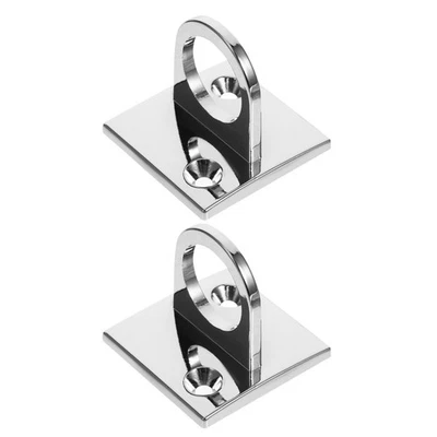 2 Pcs Concierge Pole Hanger Chrome Wall Hook Post and Rope Mount - Image 1 of 4
