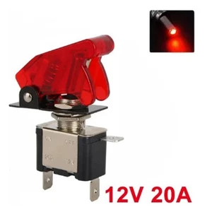 Automotive Car Boat Toggle Switch 12V20A with On/Off Function and Red Lid - Picture 1 of 12