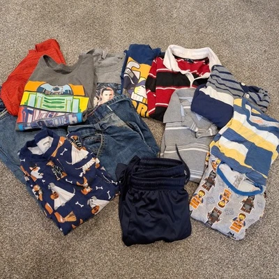 Lot of 17 pieces Boys 10/12 Mixed Clothes Pjs, Naruto Stranger Things Shirts - Image 1 of 4