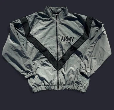 Skilcraft US Army Jacket Mens 2XL Regular Gray Green Nylon Full Zip Vented JWOD - Image 1 of 4