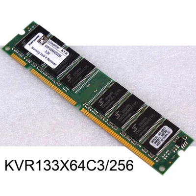 256MB SDRAM SD-RAM PC133 PC 133 KINGSTON KVR133X64C3/256 NON QIMONDA M1317 - Immagine 1 di 3