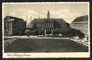 Ansichtskarte Herne, Partie am Rathaus  - Picture 1 of 2