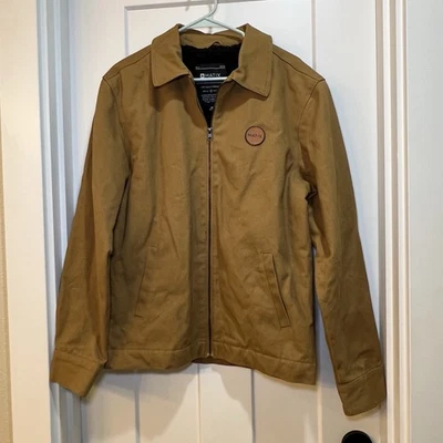 Matix Mens Caramel Jacket Full Zip Pockets Collared Long Sleeves Size Medium - Image 1 of 4