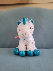 Einhorn Plüsch 11 Zoll weiß blau bunt Schleife & Stern funkelt 2024 Toy Factory - Bild 1 von 10