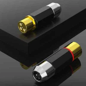Monosaudio XMF709G Pure Copper Audio XLR Plug Gold/Rhodium Plated XLR Connector - Picture 1 of 22