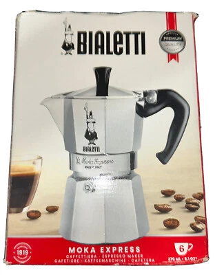 Bialetti Moka Express 6 tazas, 1 EA, plata, 6800 Foto 1 de 4