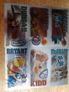 Kobe Bryant #8 NBA HOLOGRAPHIC Valentine's Day Card 2003 Plus 5 Players UnCut - Picture 1 of 3