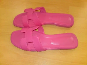Damenschuhe Pantoletten / Sandalen / Sandaletten in pink flach Größe 43 - Bild 1 von 5