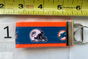 Miami Dolphins Keychain Gift 4 Him Her Mom Dad Grad Alumni Stocking Stuff - Picture 1 of 1