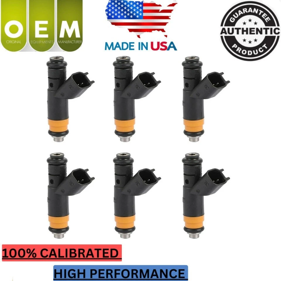 6x Inyectores de combustible Denso OEM 00-04 Chrysler Plymouth Dodge 3,5 l V6 04591658AA Foto 1 de 4