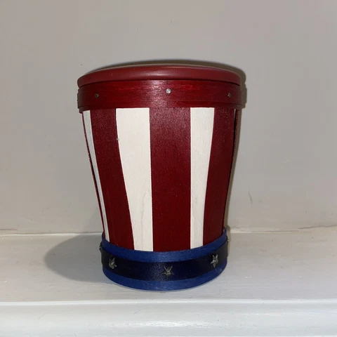 Longaberger Uncle Sam’s Hat Replacement Basket Lid and Protector Hard To Find Cover