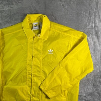 Adidas тренер куртка ветровка легкий полный Snap желтый мужской размер M - Изображение 1 из 4