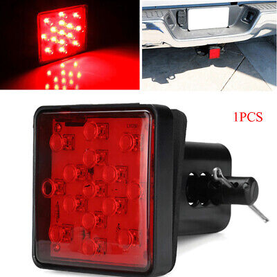 Red 15 LED Brake Tail Light Tow Hitch Cover Lamp For Truck Trailer 2  Receiver • 29.95€