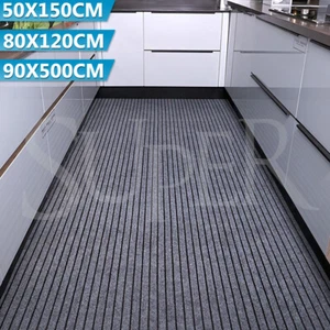 Non Slip Rubber Door Entrance Floor Mat Area Carpet Kitchen Hallway Runner Rug - Picture 1 of 17