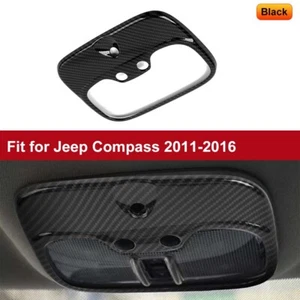 Front Reading Light Switch Cover For Jeep Patriot Compass 2011-2016 Carbon Fiber - Foto 1 di 11