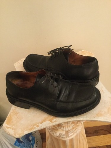 Rare scarpe eleganti Longchamp da uomo nere Oxfords punta moc taglia 41 5 Italia US 8