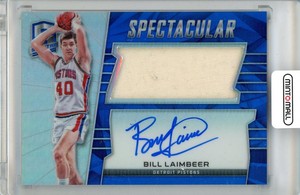 2015-16 Panini Spectra Bill Laimbeer Spectacular Swatch Signatures Prizm 149 /54