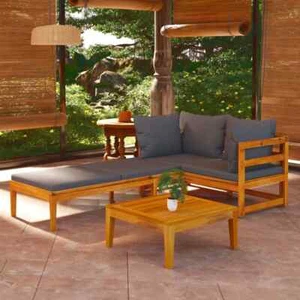 Sun Lounger Set with Cushions in Cream White or Dark Gray vidaXL - Picture 1 of 33