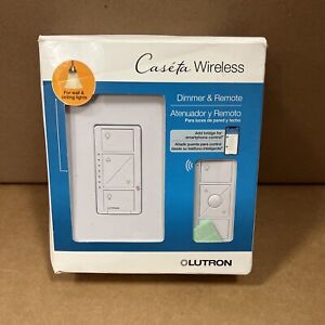 Lutron P-PKG1W-WH-R Caseta Wireless Smart Lighting Dimmer Switch and Remote Kit 