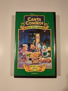 CANTA CON NOI IL NATALE VIEN CANTANDO! VOL. 7 - VHS DISNEY CON BUSTINA *RARA*