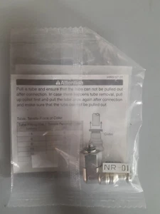 new Lot of 11 pcs. Festo stainless steel L-threaded joint CRQSL-M5-6 P/N 162871 - Foto 1 di 1