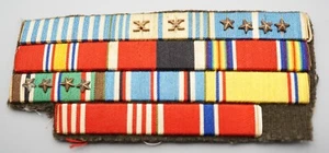 WWII - Guerra di Corea Esercito Grande Barra a 11 Nastro con 8 Stelle Campagna CUCITO A MANO - Foto 1 di 2