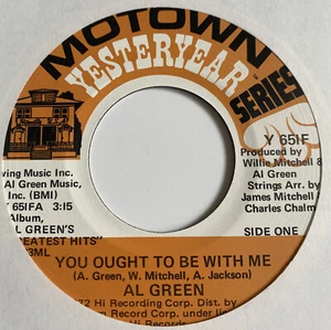 Al Green 45 You Ought To Be With Me / Livin' for You Motown EX - Picture 1 of 3
