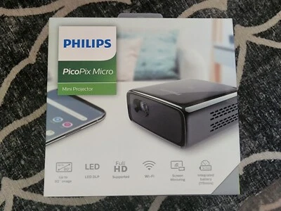 Philips PicoPix Micro PP320 Portable Wireless DLP Projector - Ceramic Black - Image 1 of 2