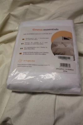 Emma Essentials Mikrofaser Bettwäsche 1 Bett- 240 x 220 cm und 2 Kissenbezug NEU - Bild 1 von 4