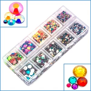5000pcs Assorted Rhinestone Gem Flatback Scrapbook Embellishment Decoration Art - Picture 1 of 7