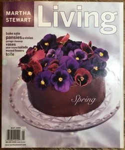 Martha Stewart Living Magazine May 1998 Issue 59 Salads Pansies Vases Spring - Picture 1 of 3
