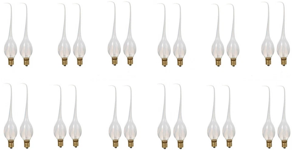 Lot of 24 Primitive Silicone Country Candle Lamp, Chandelier Light Bulbs 5 watt - Image 1 of 1
