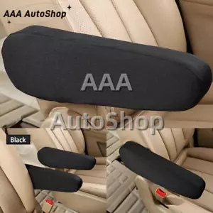 1 Pair Elastic Cloth Fabric Armrest Cover Universal For Car Auto Truck SUV Vans - Picture 1 of 10