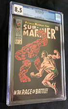 SUB-MARINER #8 CGC 8.5, Marvel 1968, Thing vs Sub-Mariner, silver age